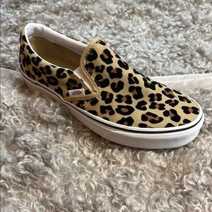 Vans Leopard Print Slip-On Sneakers